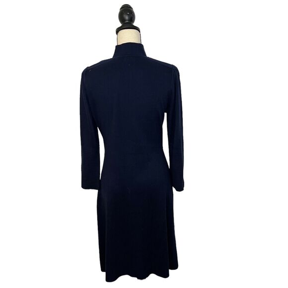 NEW DIRECTIONS Women's High Neck Sweater Dress Size Small Long Sleeve Dark Blue - Picture 3 of 6